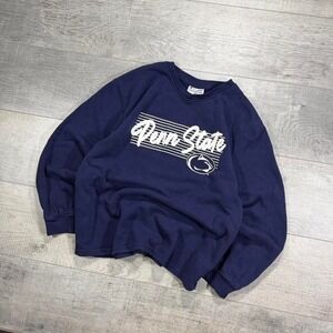 Vintage 2000s navy blue and white Penn state crewneck sweatshirt size M